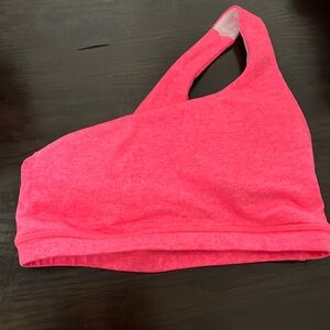 Fleo one shoulder sports bra hot pink size small